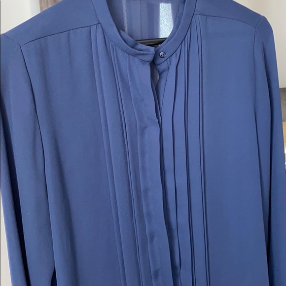 Zara Blue Navy Blouse - Picture 2 of 5